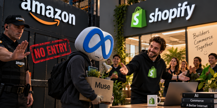 Amazon 封殺 Meta Muse 後,Shopify 搶著合作:開放全站一鍵結帳