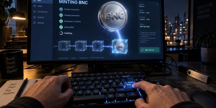 他搶到 BNC4 第一個 4Stock 鑄造，3 萬 U 翻成 23 萬