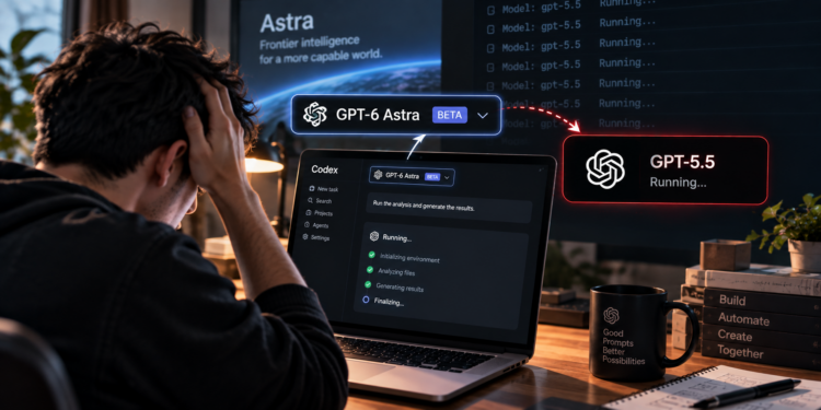 算力不夠？用戶曝在 Codex 選 GPT-6 Astra 模型卻全程跑 GPT-5.5