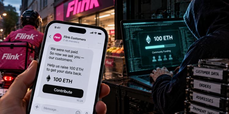 德國外送 Flink 被駭拒付贖金,駭客竟轉向用戶「群募」100 ETH 否則拍賣個資