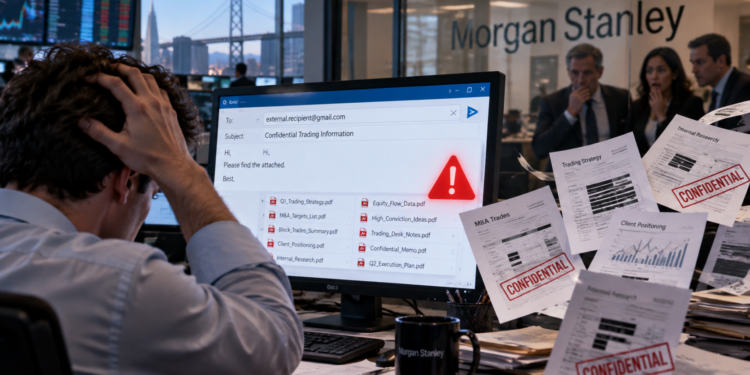 Morgan Stanley 出大包!員工寄信手滑,內部逾百筆機密交易全曝光