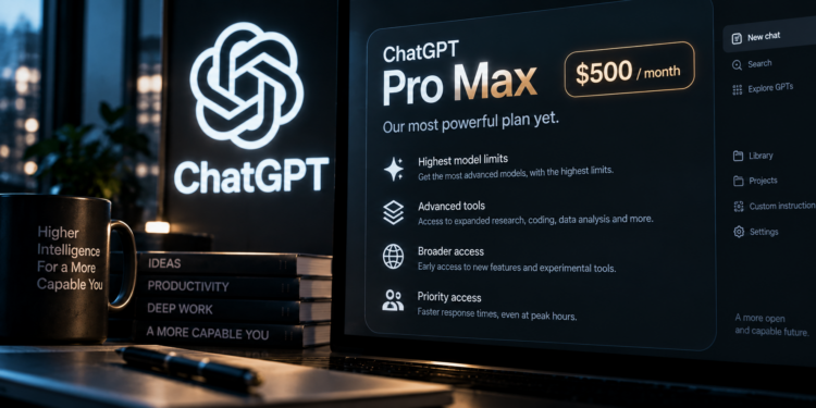 ChatGPT 傳將推 500 美元 Pro Max 訂閱方案,賣點是速度?