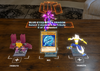 中二魂燃燒！玩家實現遊戲王 AR 怪獸召喚， 模擬海馬的決鬥盤
