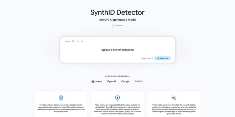 抓出 AI 假圖！Google 聯手 OpenAI 開放「SynthID Detector」全球驗證入口，蘋果即將加入