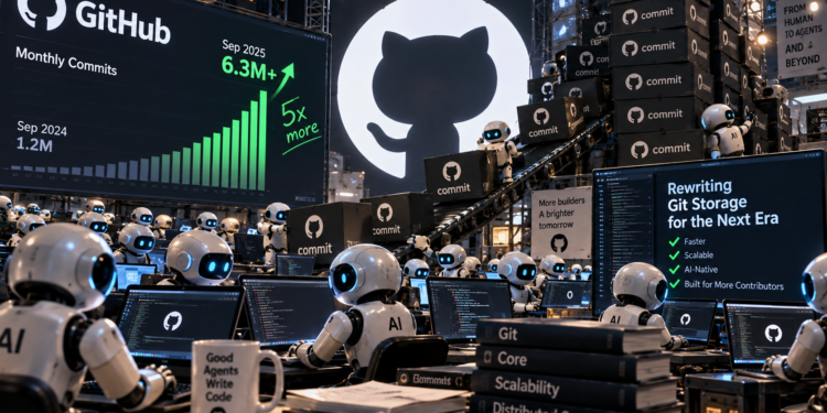 AI 代理灌爆 GitHub：9 月提交量是去年 5 倍多，Git 儲存底層將重寫
