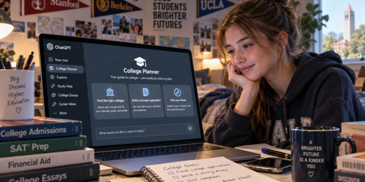 ChatGPT 青少年版將推升學規劃工具 College Planner：幫高中生搞定大學申請