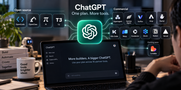 ChatGPT 放大招：月費額度可訂閱其他 App，Vercel、Notion 首波 16 個夥伴加入