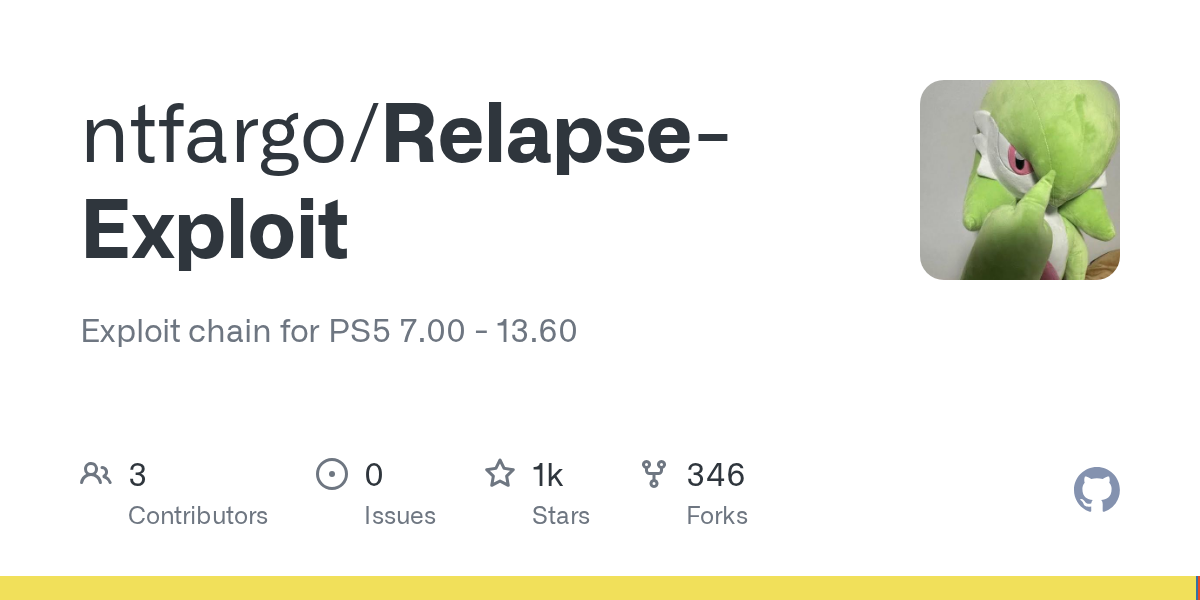 Relapse-Exploit GitHub 儲存庫頁面