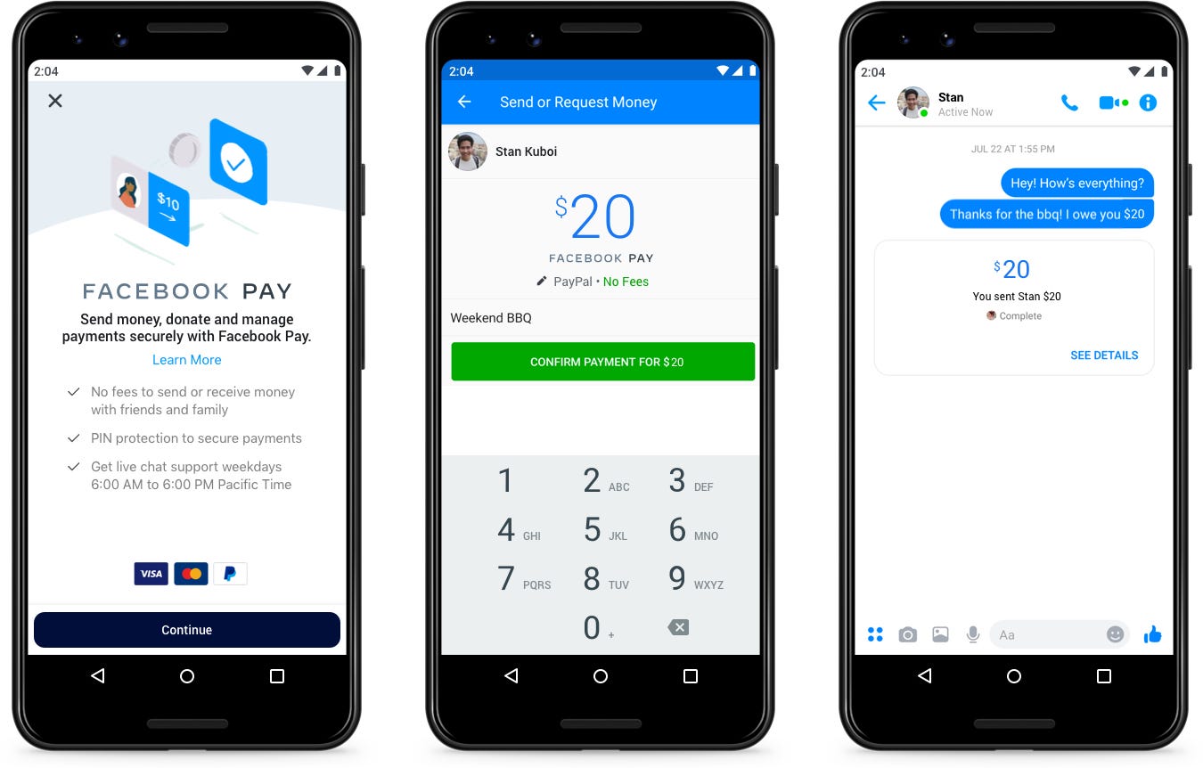 Facebook Pay來了！整合旗下WhatsApp Instagram Messenger，美國版臉書已可使用