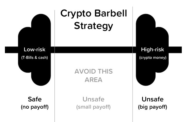 虛擬貨幣投資術（一）兼具高, 低風險配置的「槓鈴策略（Barbell Strategy）」